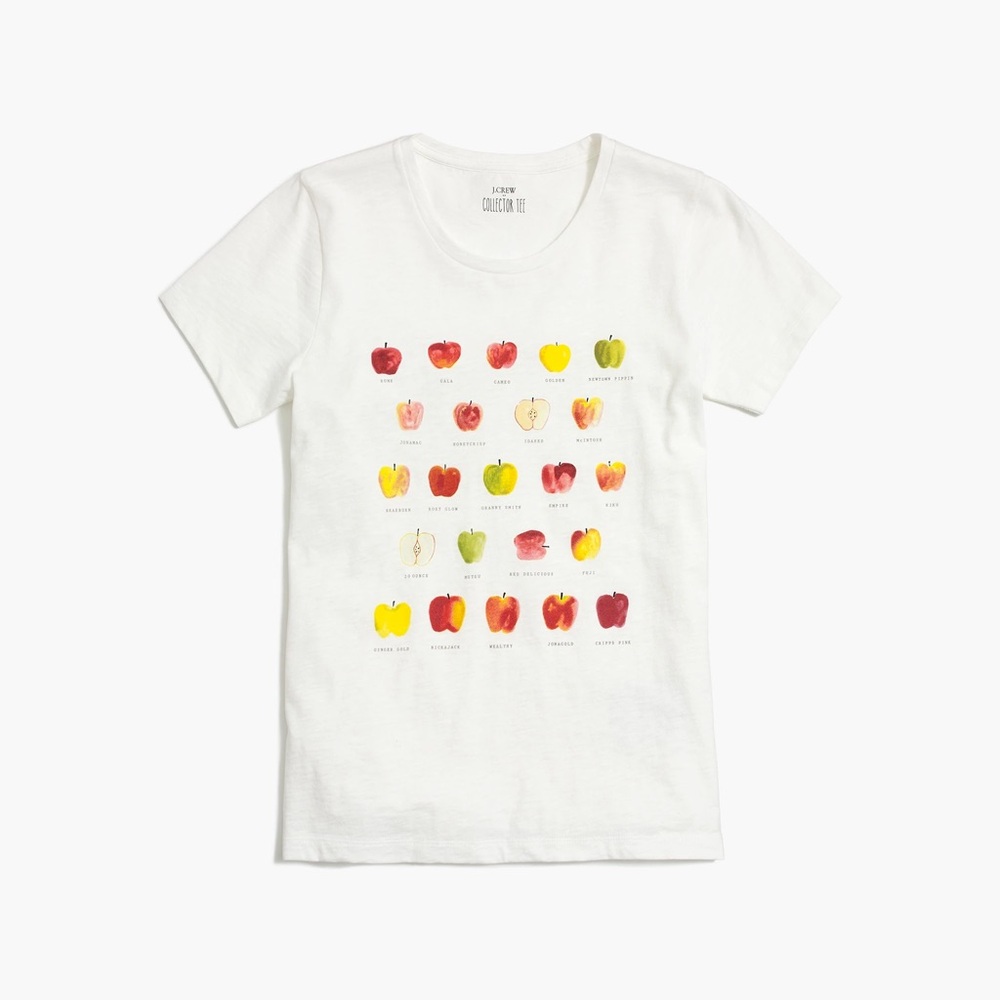 J. Crew Collector tee with apple design